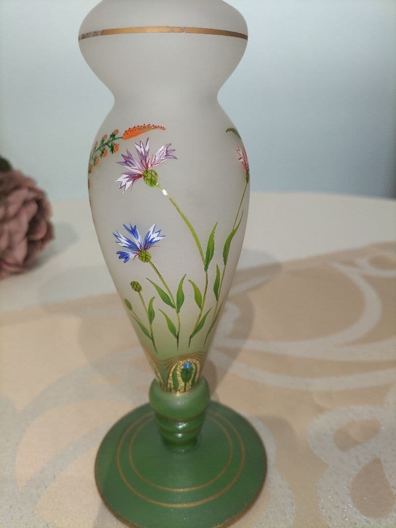 ベルナンシー　花瓶　花器　ドーム兄弟　植物　ガラス　金彩　フランス