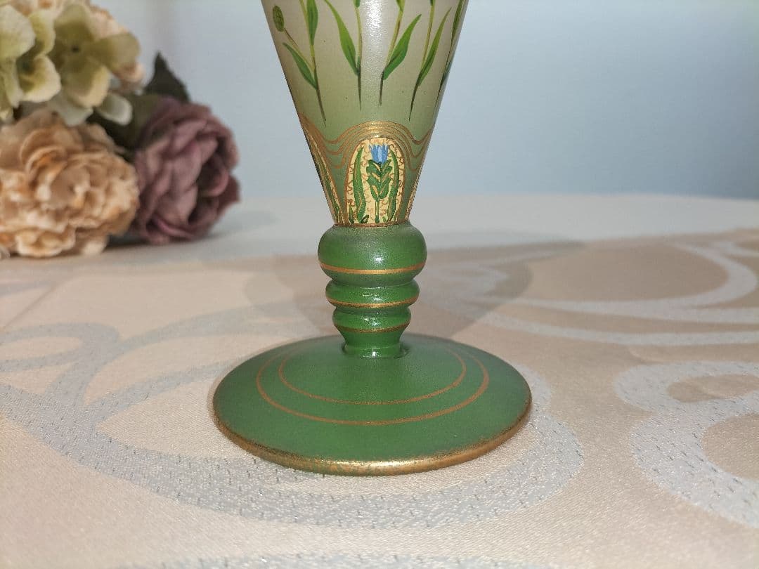 ベルナンシー　花瓶　花器　ドーム兄弟　植物　ガラス　金彩　フランス