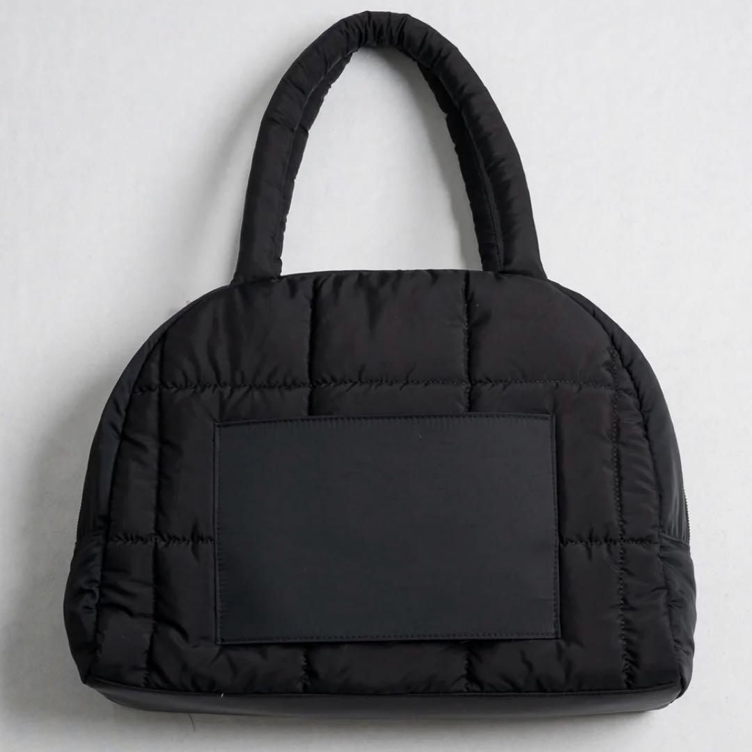 pium ピウム ボリュームリボンキャリーオンボストンバッグ 黒