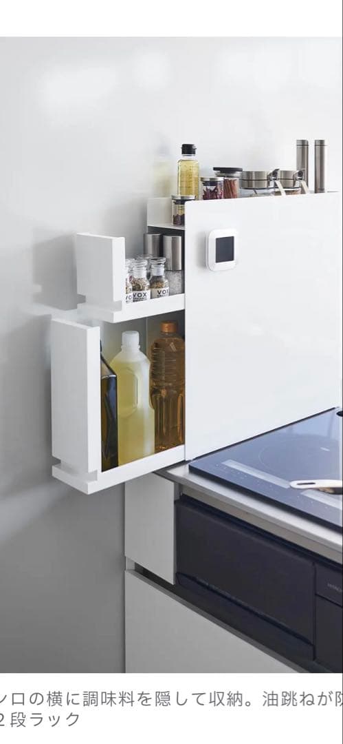 山崎実業　隠せる調味料ラック タワー ２段