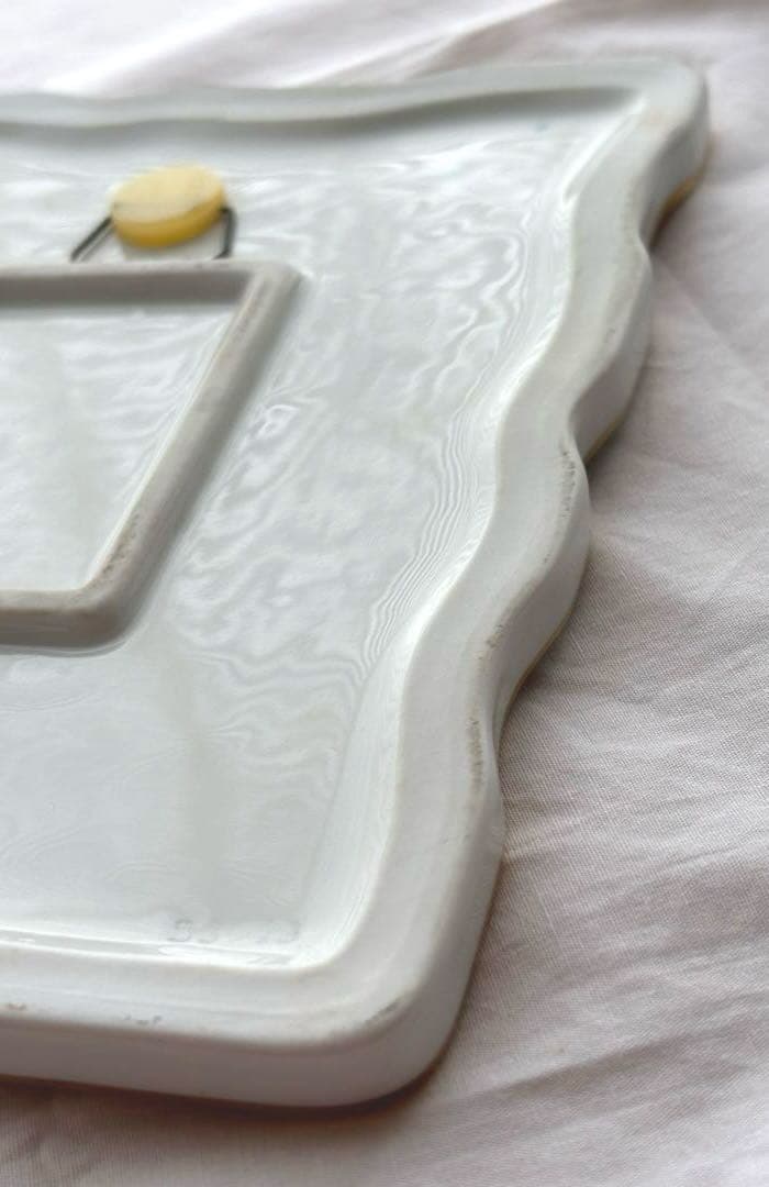 マイセン　陶板飾り絵　ブルーフラワー