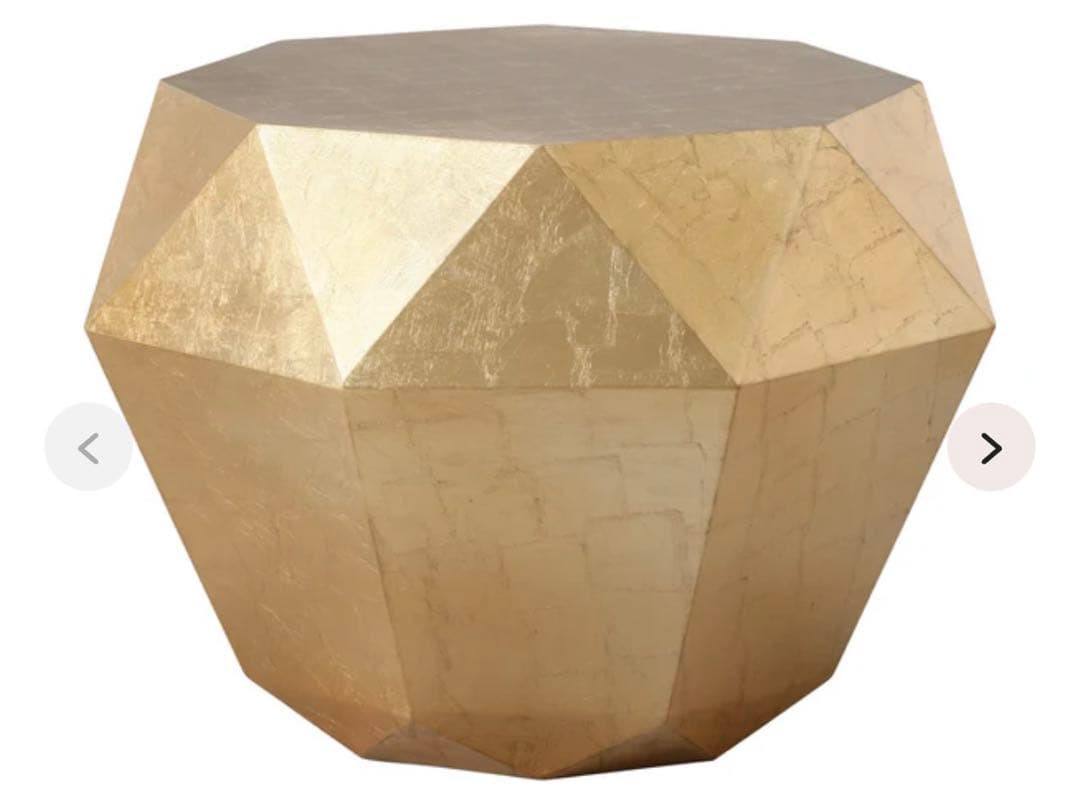 【Francfranc】 フランフラン ダイヤモンドテーブル ゴールド Mサイズ