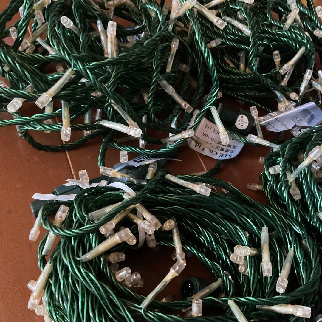 屋外可　グリーンコード（LED色はホワイト）10m×4巻+コンダプター