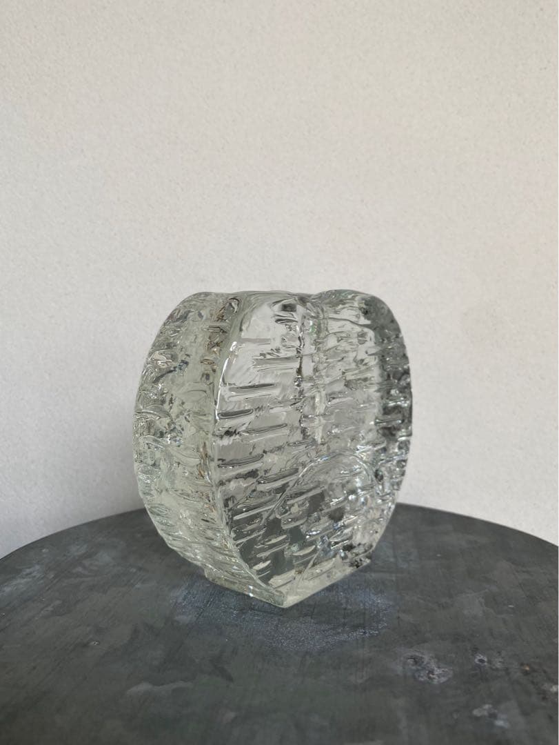 ドイツ アンティーク ビンテージ クリア ハート ♥︎ 花瓶 フラワーベース 美品