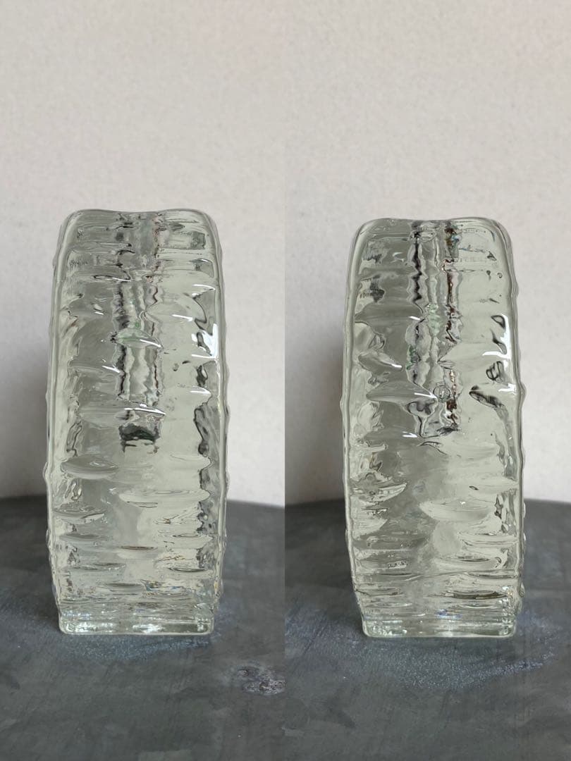 ドイツ アンティーク ビンテージ クリア ハート ♥︎ 花瓶 フラワーベース 美品