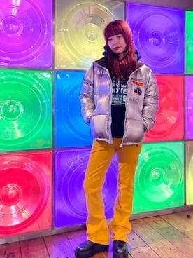 ヒステリックグラマー COSMIC MISSIONアップリケ ダウンジャケット