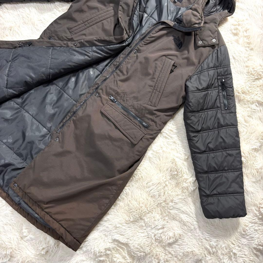 【THE NORTH FACE】異素材切り替え中綿ロングジャケット　大きいサイズ