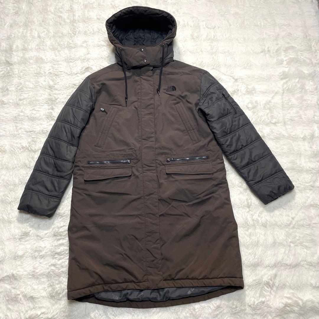 【THE NORTH FACE】異素材切り替え中綿ロングジャケット　大きいサイズ