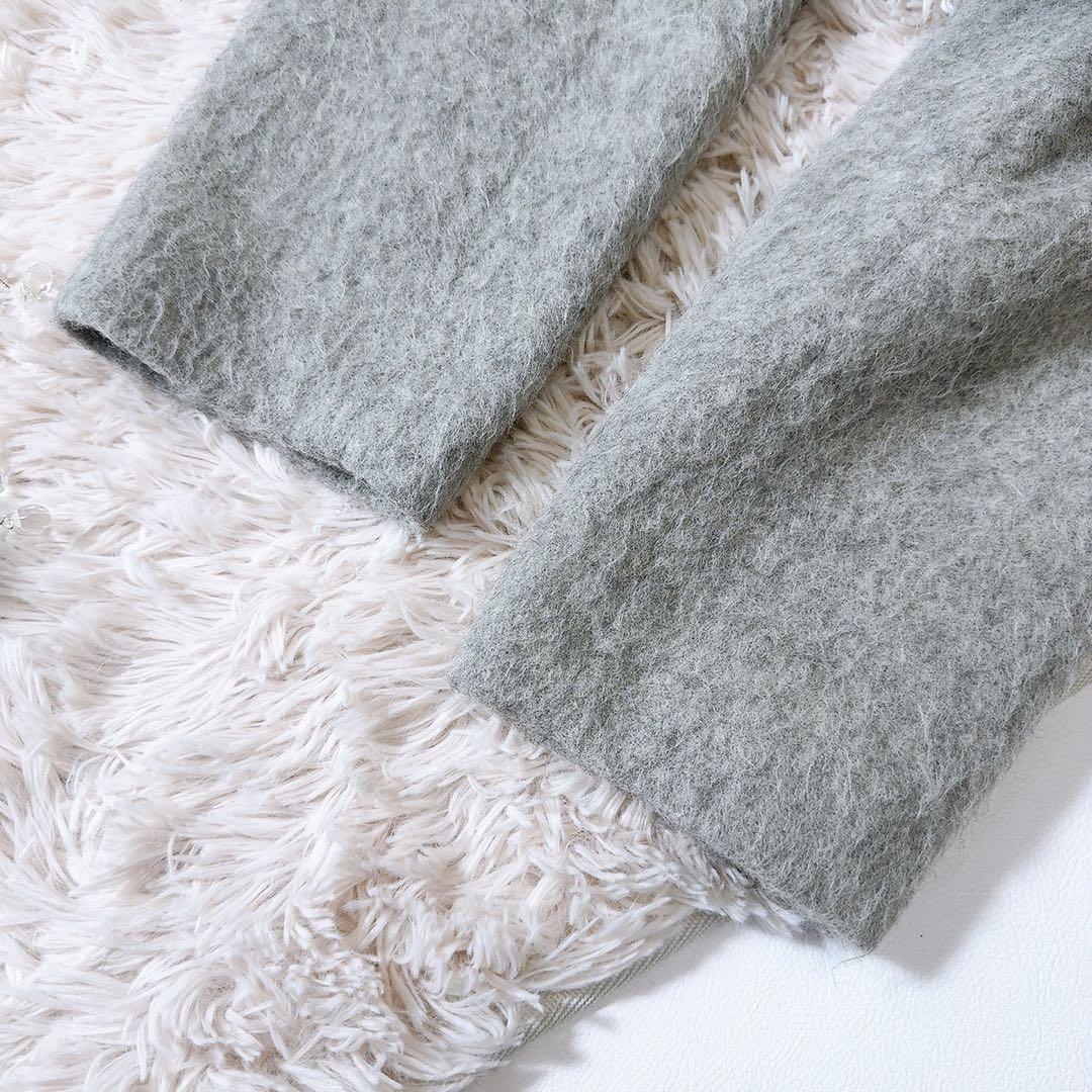 極美品ꕥエストネーション アルパカシャギーAラインロングコート 日本製 38