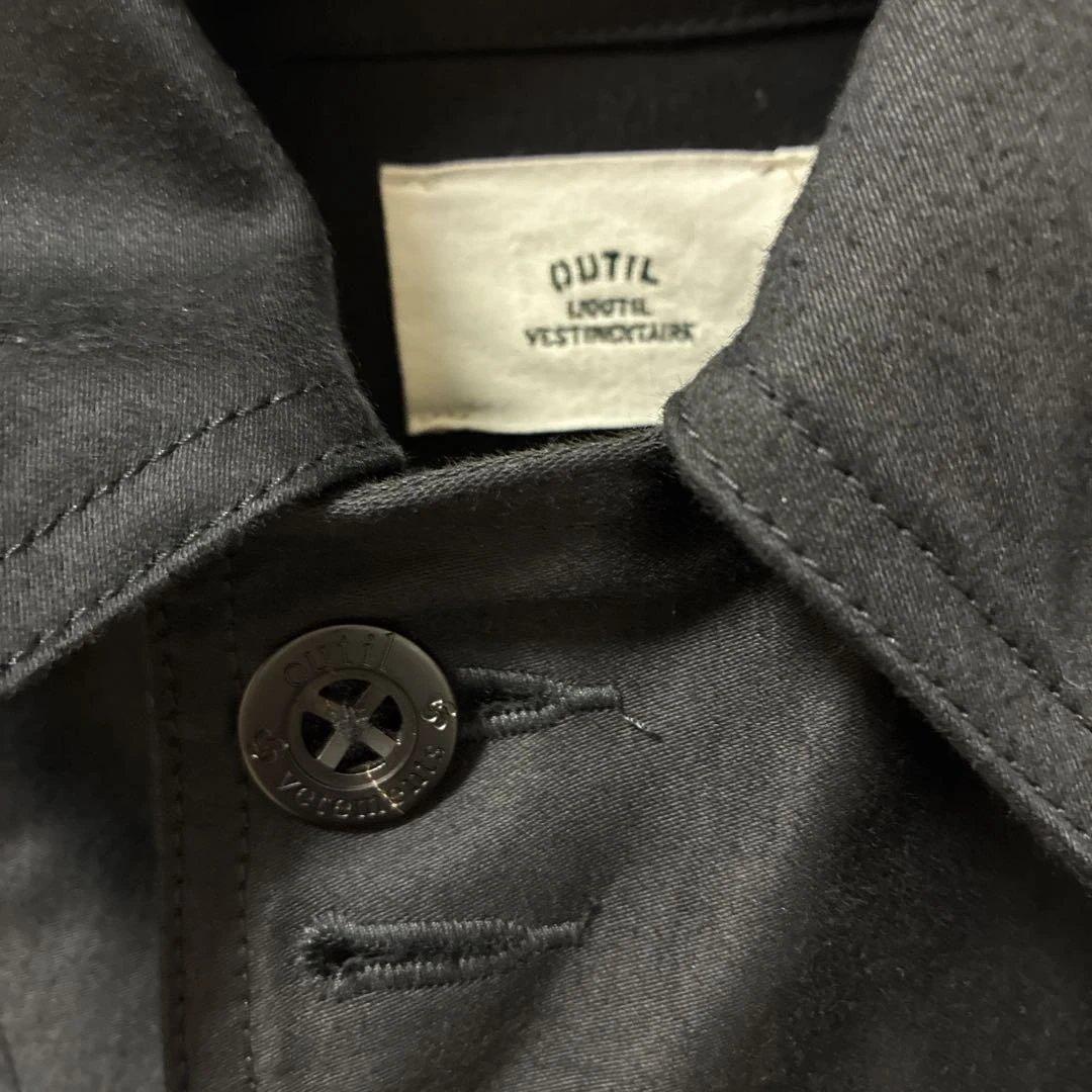 outil manteau miery 3 美品　黒　モールスキンコート