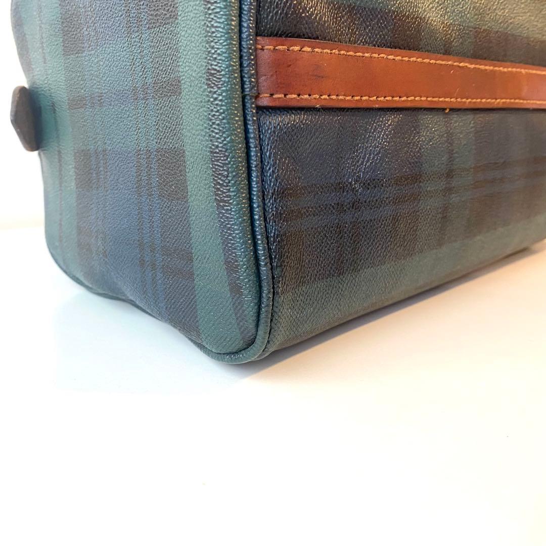 POLO RALPH LAUREN チェック柄 ボストンバッグ 定番　レザー