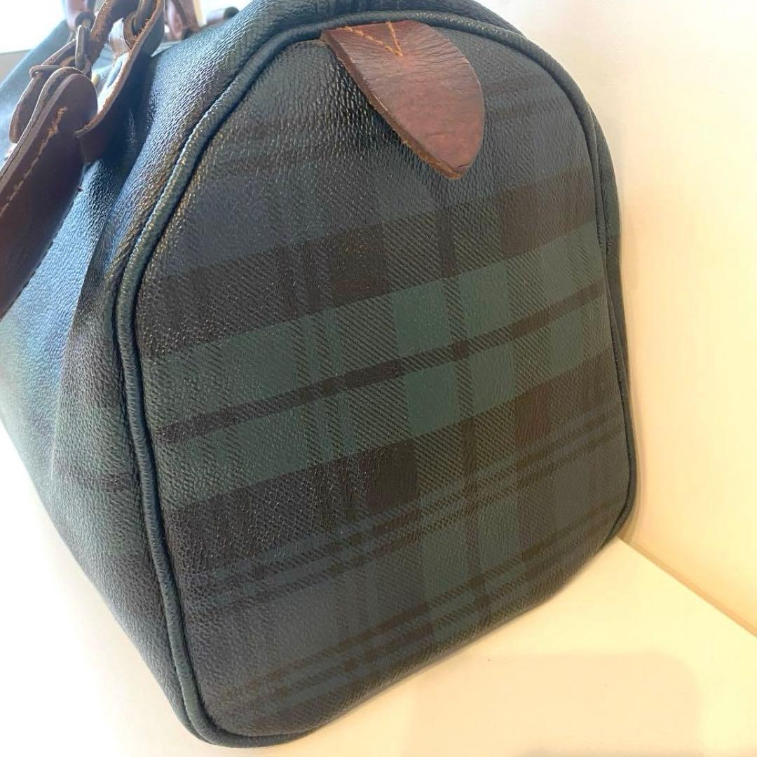 POLO RALPH LAUREN チェック柄 ボストンバッグ 定番　レザー