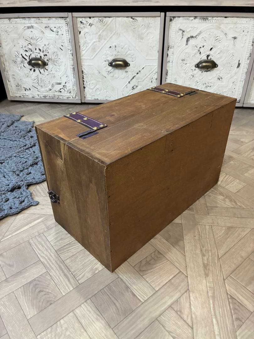 はな　salut!　サリュ　木製ヴィンテージ風収納ボックス　2点セット