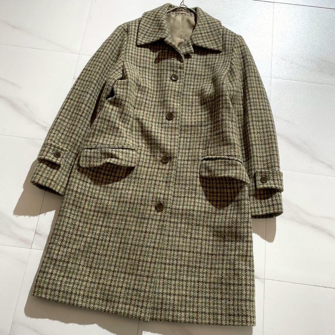 【美品✨希少】マーガレットハウエル ハリスツイード ロングコート チェック柄 M