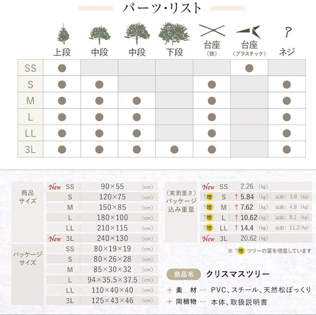 クリスマスツリー　高さ180cm