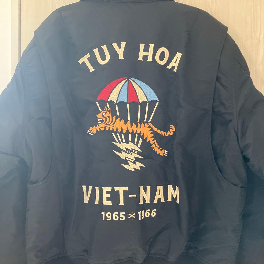 Houstonスカジャン ブラック XL 虎刺繍