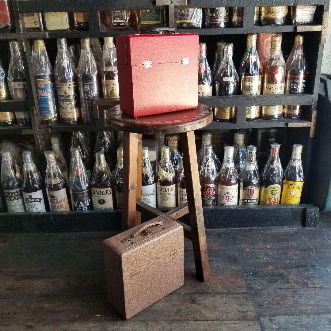 ヴィンテージ　昭和　レトロ　モダン　クラシック　キャリー　レコード　ケース　２個