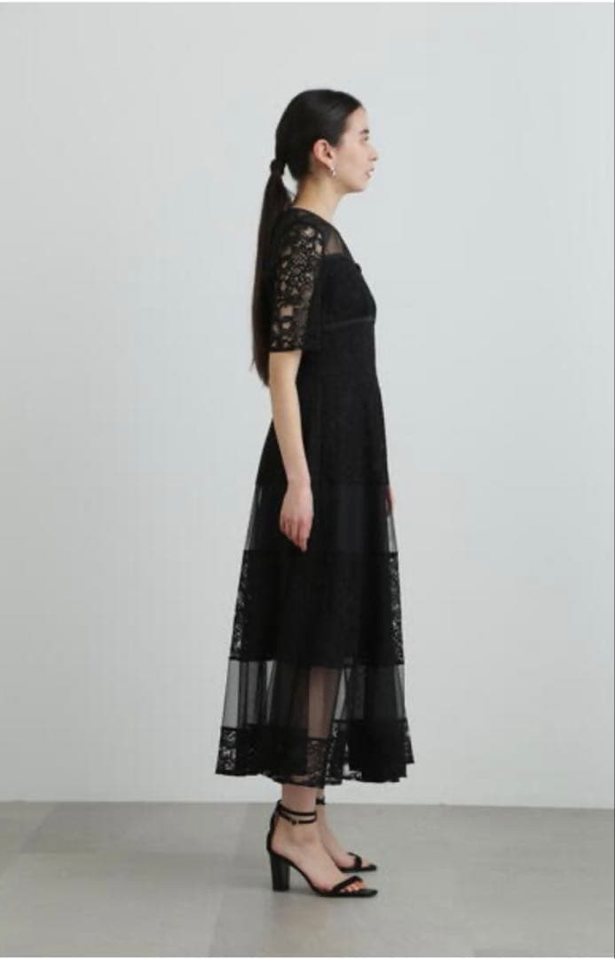 【JILLSTUART】チュールミックスレースドレス