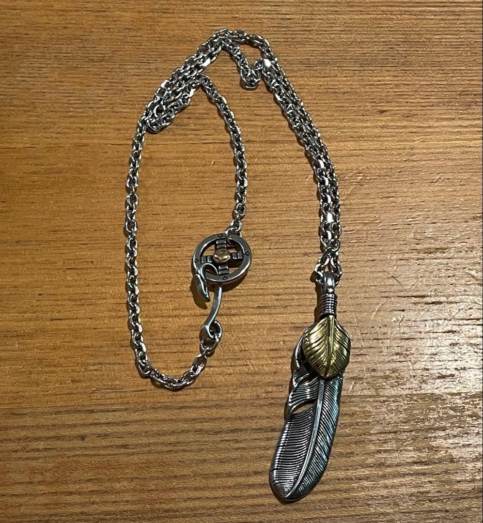 GORO'S フェザーネックレス シルバー ゴールド 箱付き