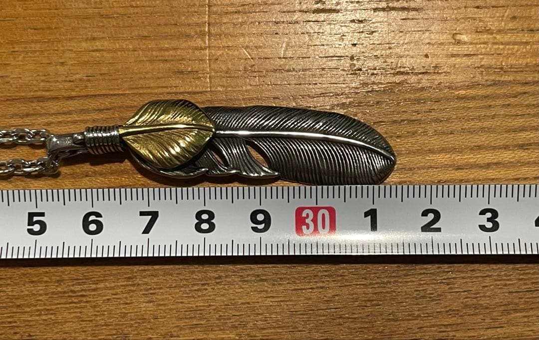 GORO'S フェザーネックレス シルバー ゴールド 箱付き