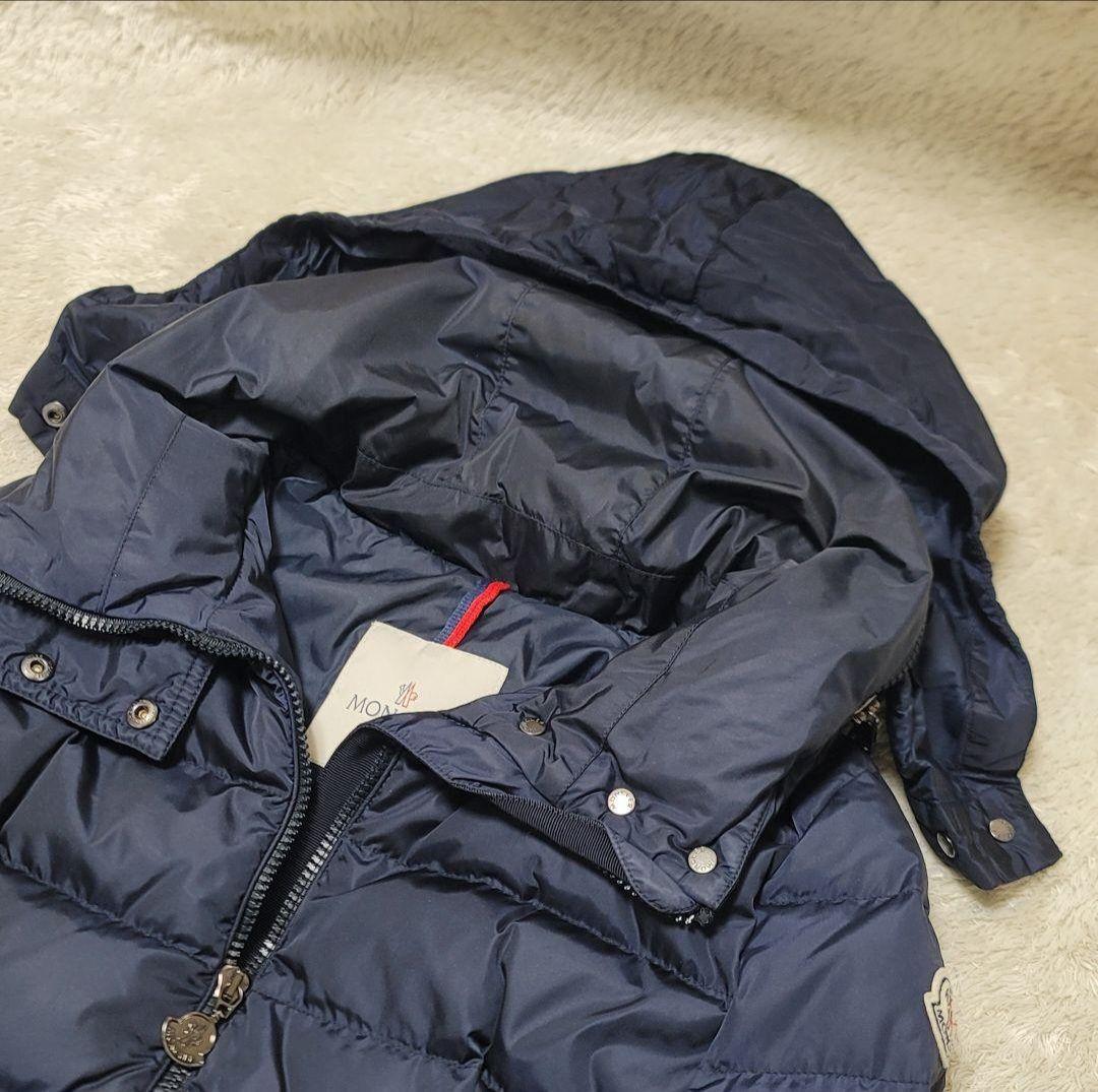 美品✨モンクレール ダウンコート フラメッテ ネイビー 2way ロゴワッペン