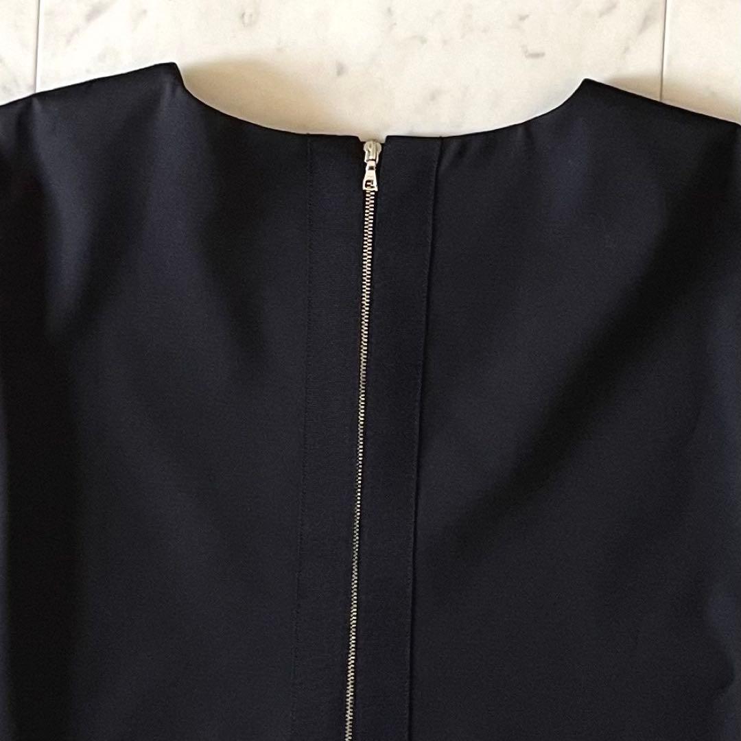 極美品♪ADORE アドーア クルーネック半袖プルオーバー 38 ブラック黒