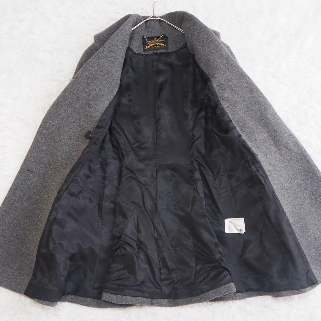 美品 ヴィヴィアンウエストウッド アングロマニア ショールカラーコート ベルト