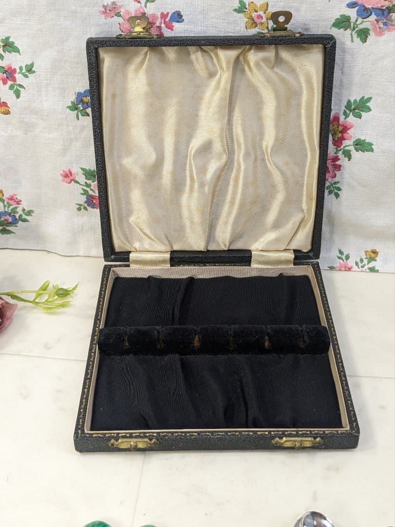 英国 アンティーク 1949年 スターリングシルバー スプーン 6本 エナメル