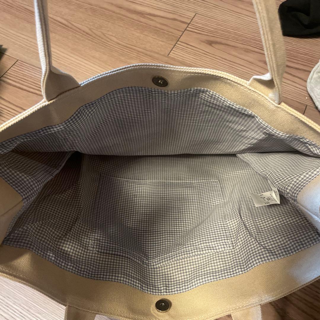 【美品】familiar×kowa コラボ お野菜刺繍　帆布バッグ