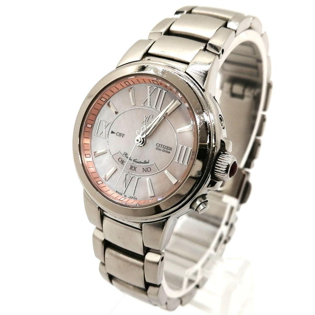 稼働✨️ シチズン　XC　腕時計　ピンク シェル文字盤　ソーラー