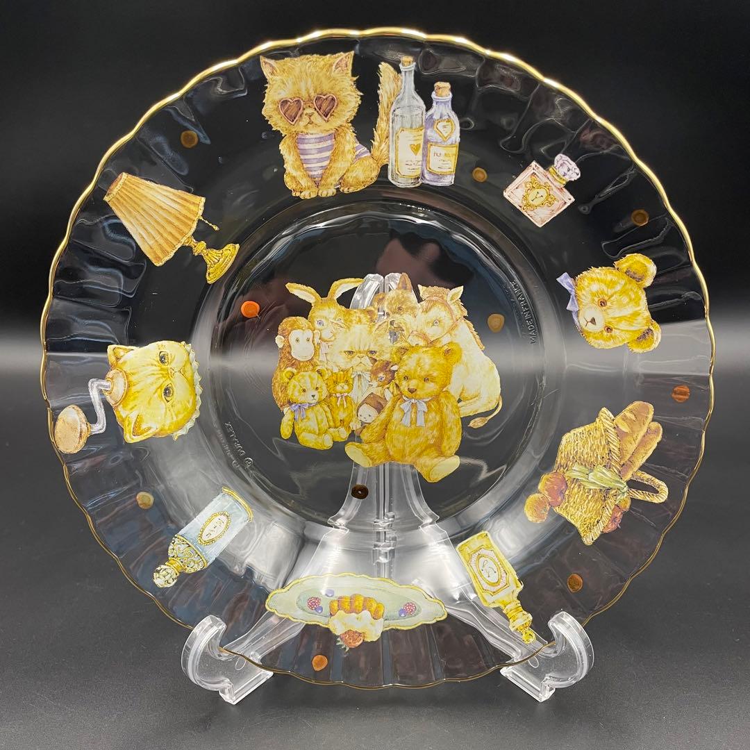 25cm ◆ フランシュリッペ ◆ ユキエモン ガラス 皿 プレート 猫