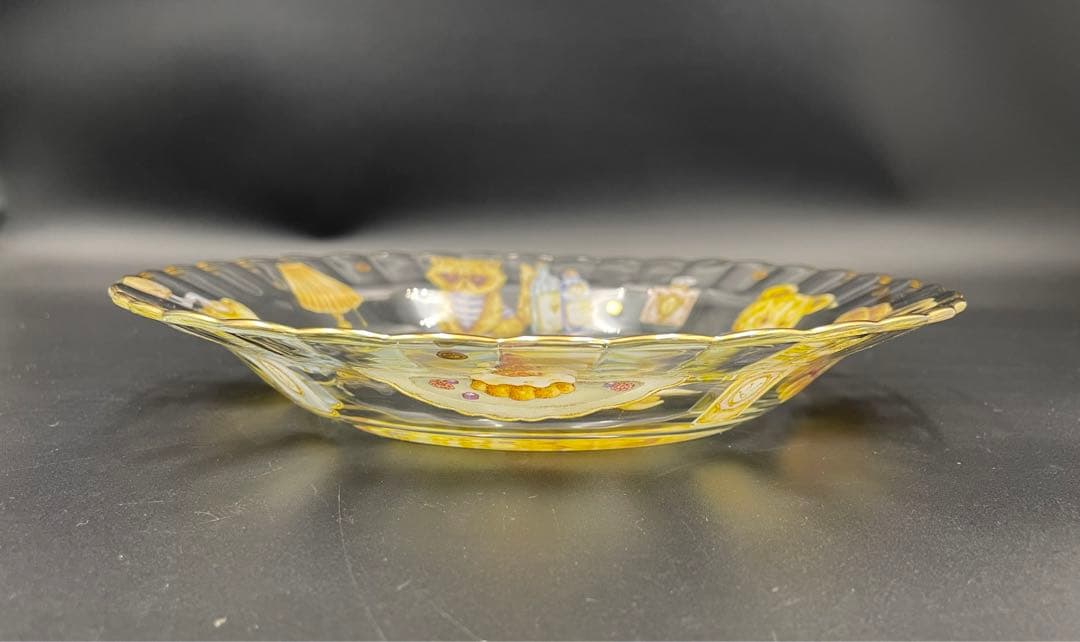 25cm ◆ フランシュリッペ ◆ ユキエモン ガラス 皿 プレート 猫