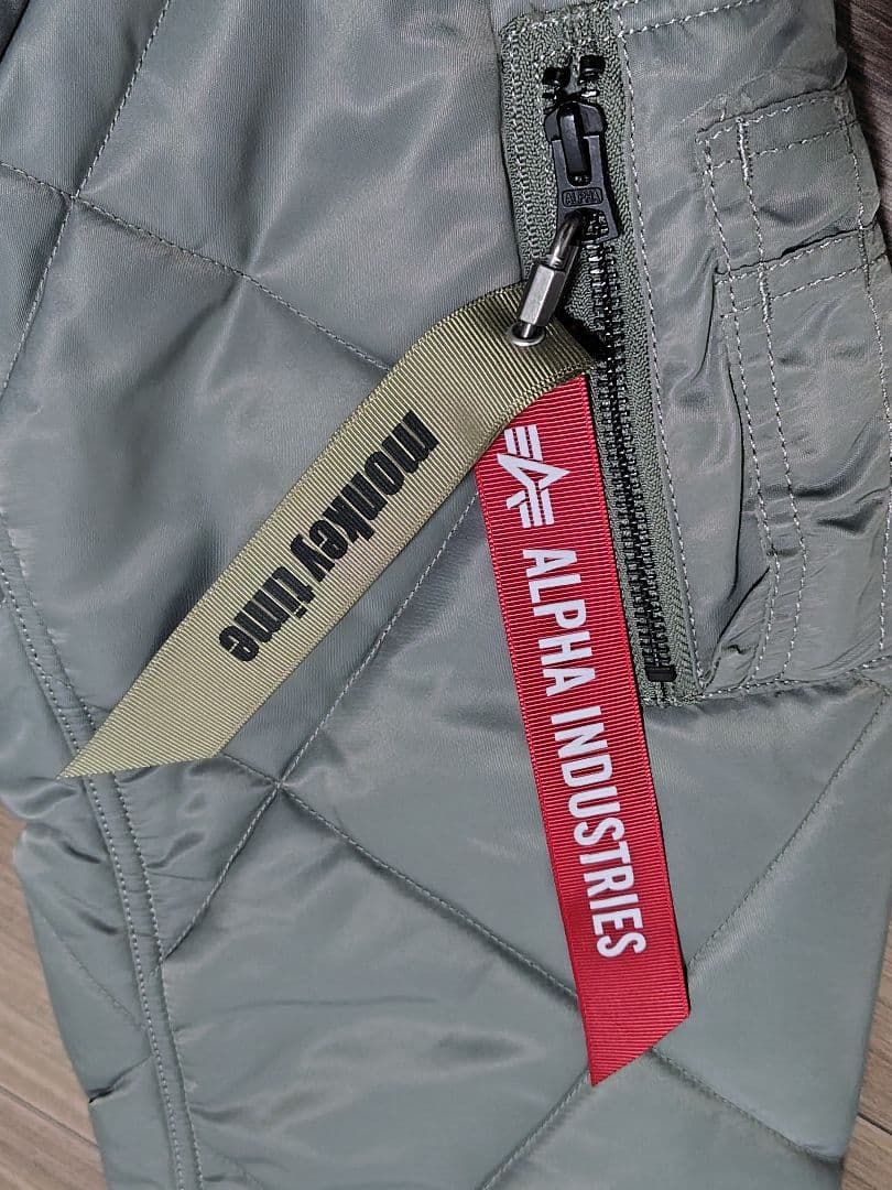 【極美品】ALPHA × monkeytime キルテッドサイドジップ MA―1