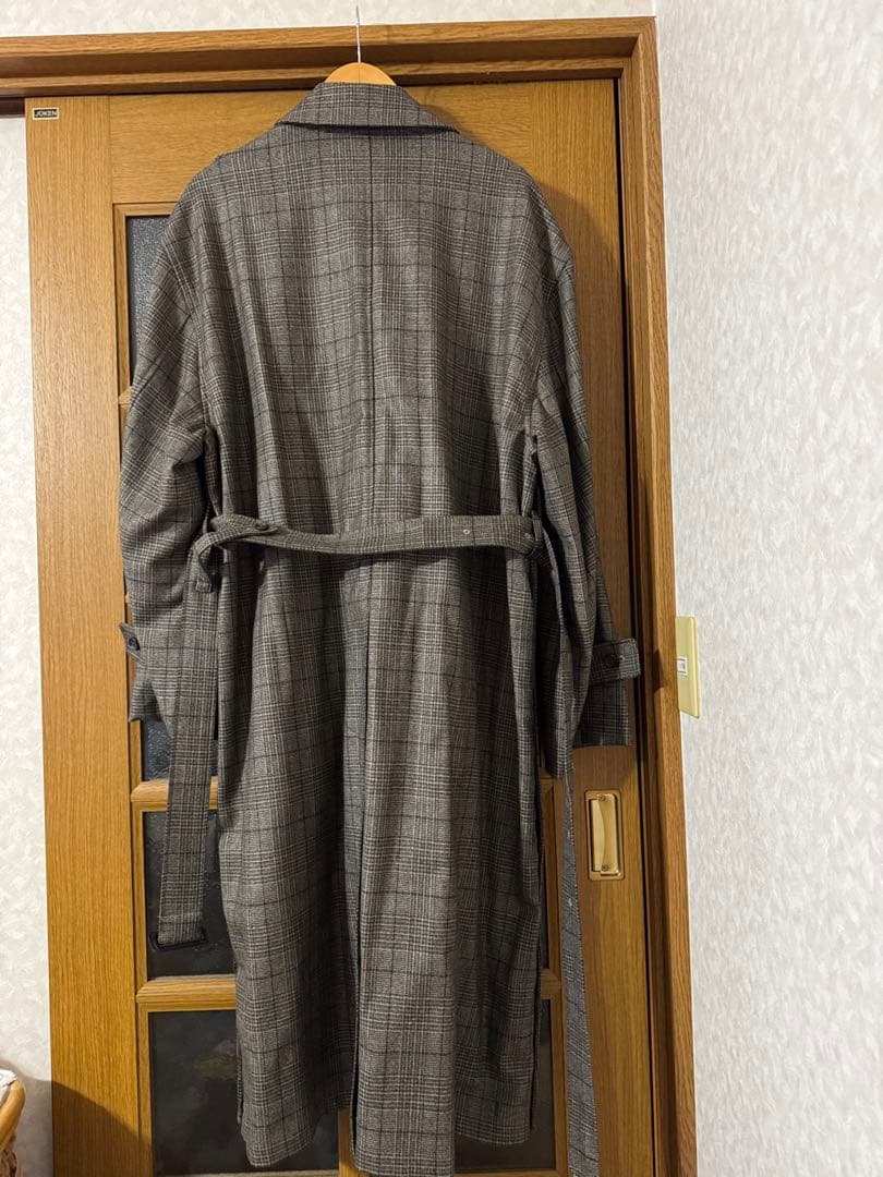 ジャケット・アウター stein OVERSIZED TRENCH COAT \"GLEN CHECK\"