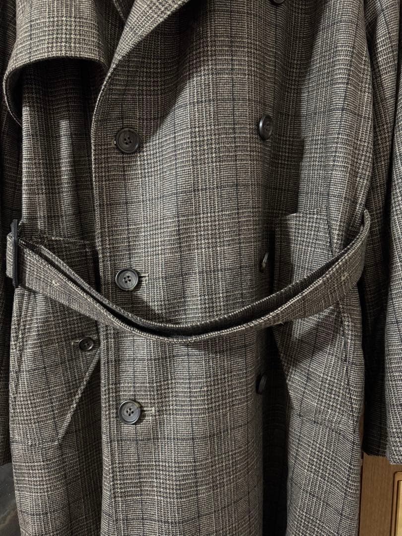 ジャケット・アウター stein OVERSIZED TRENCH COAT \"GLEN CHECK\"