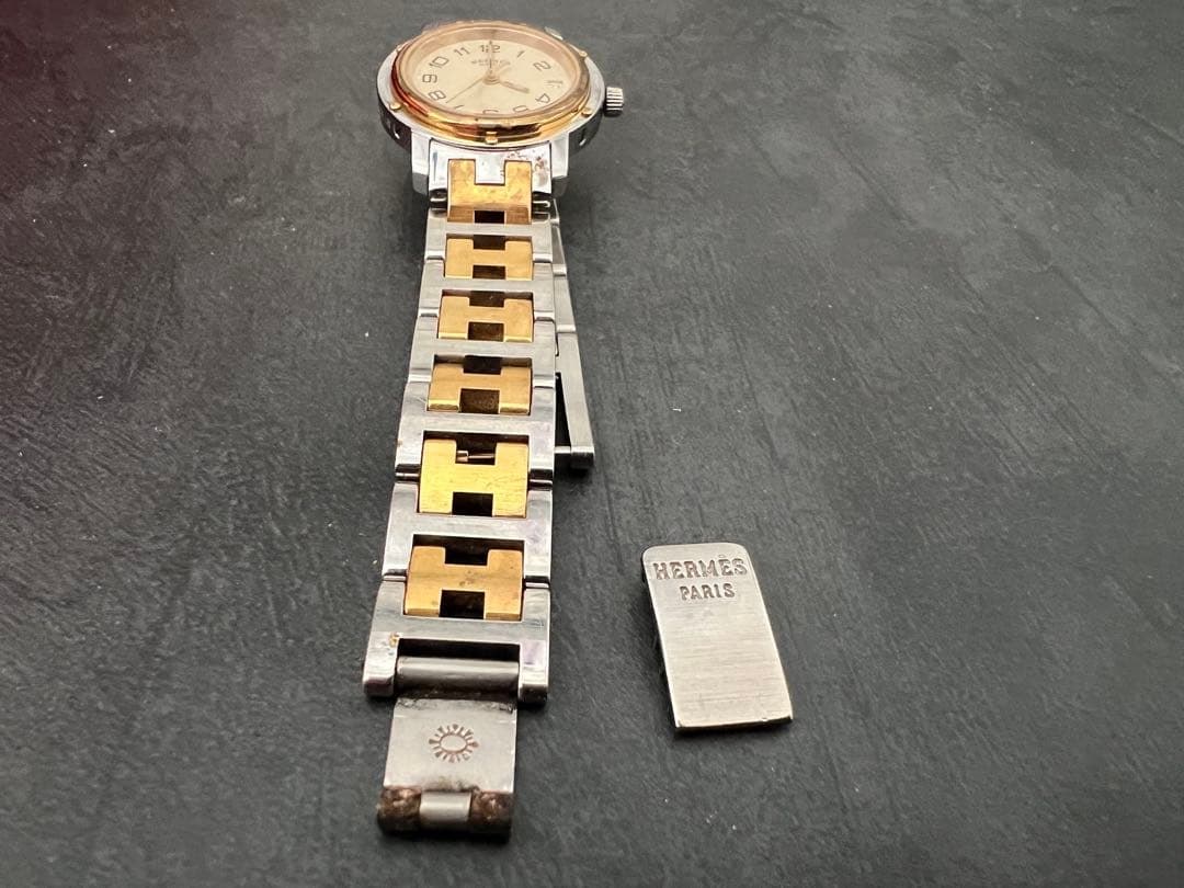決定　ジャンク品　エルメス腕時計クリッパー