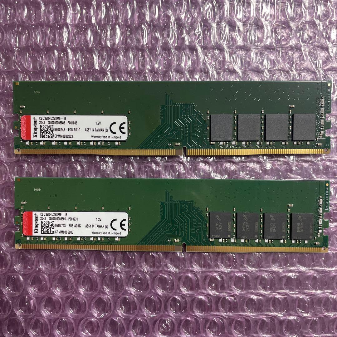 ピ*ト様 kingston製16GB×2枚3200MHz デュアルチャンネル