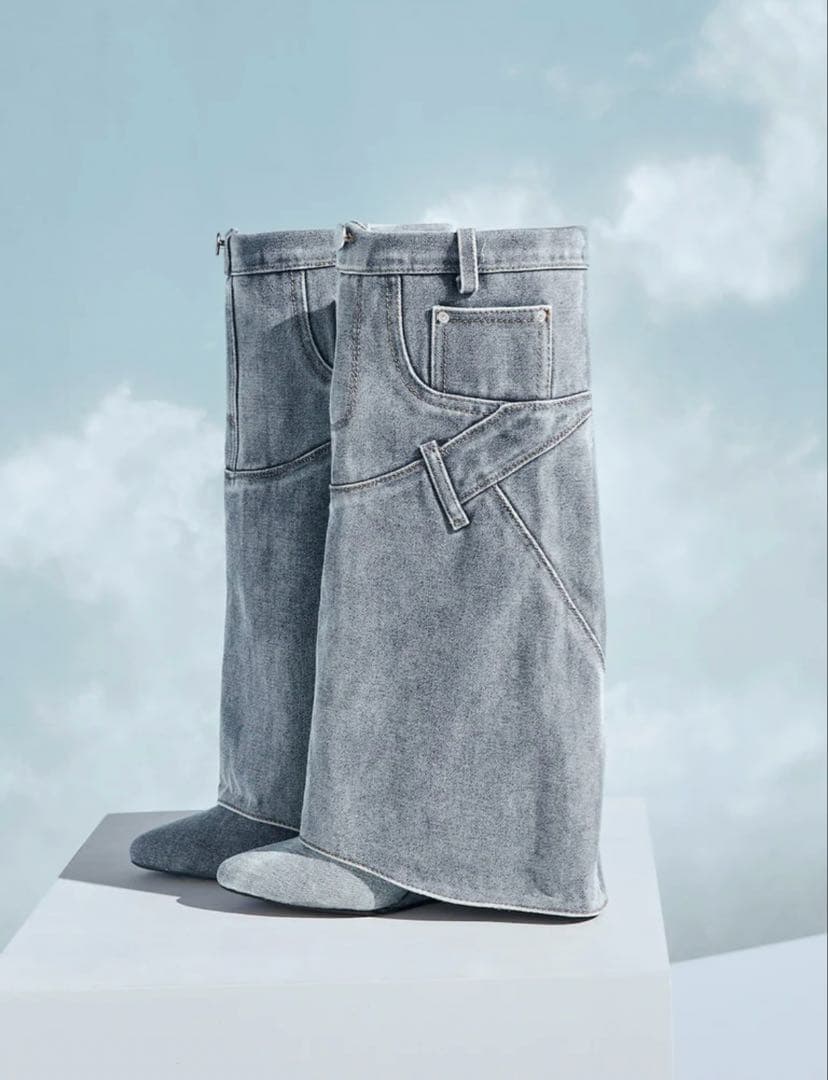 Darich デニムカバーロングブーツ