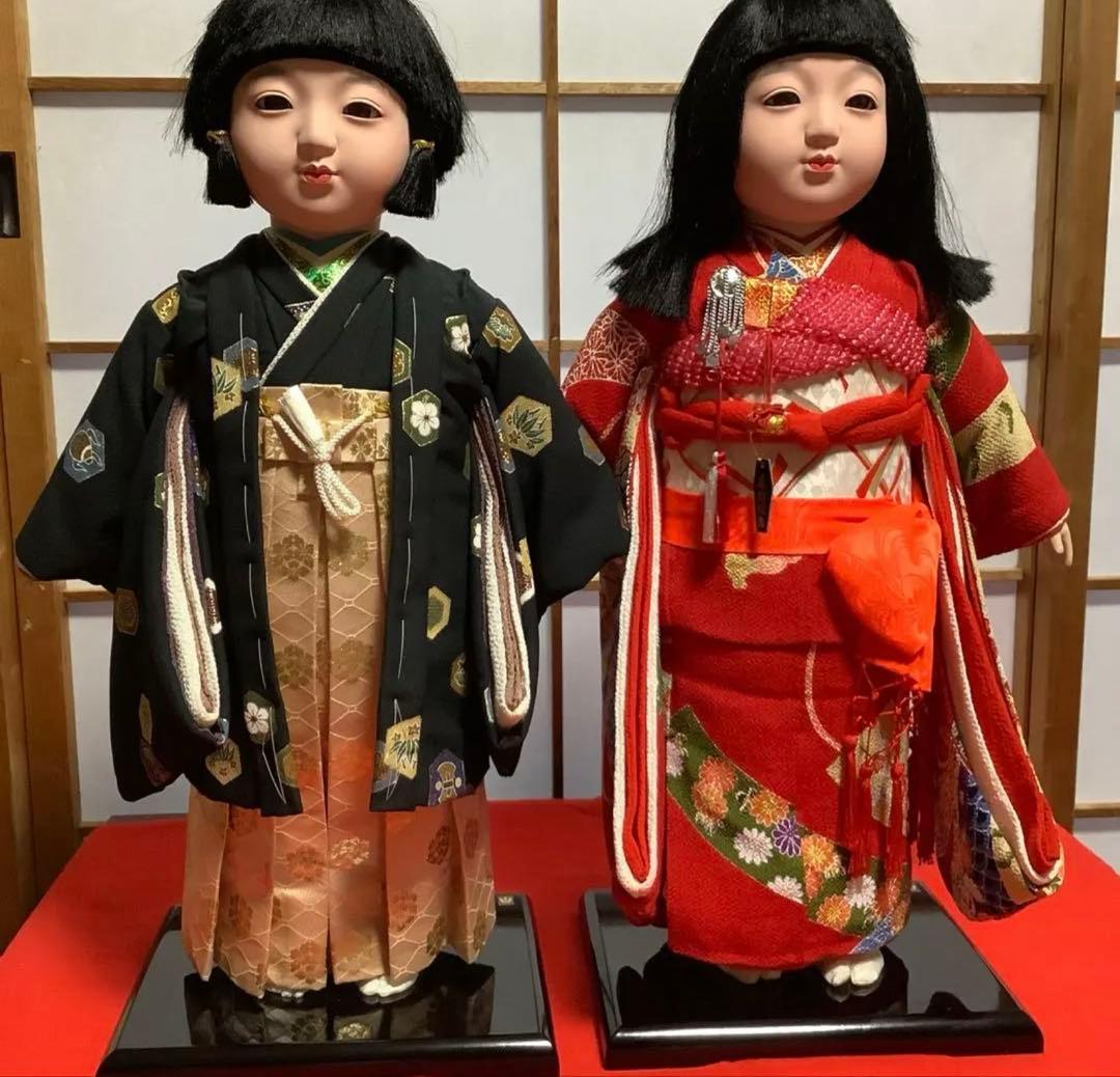 豪華‼️美品‼️#市松人形　【花雲斉】玉秀作 # 殿　#姫　２点お届けします‼️