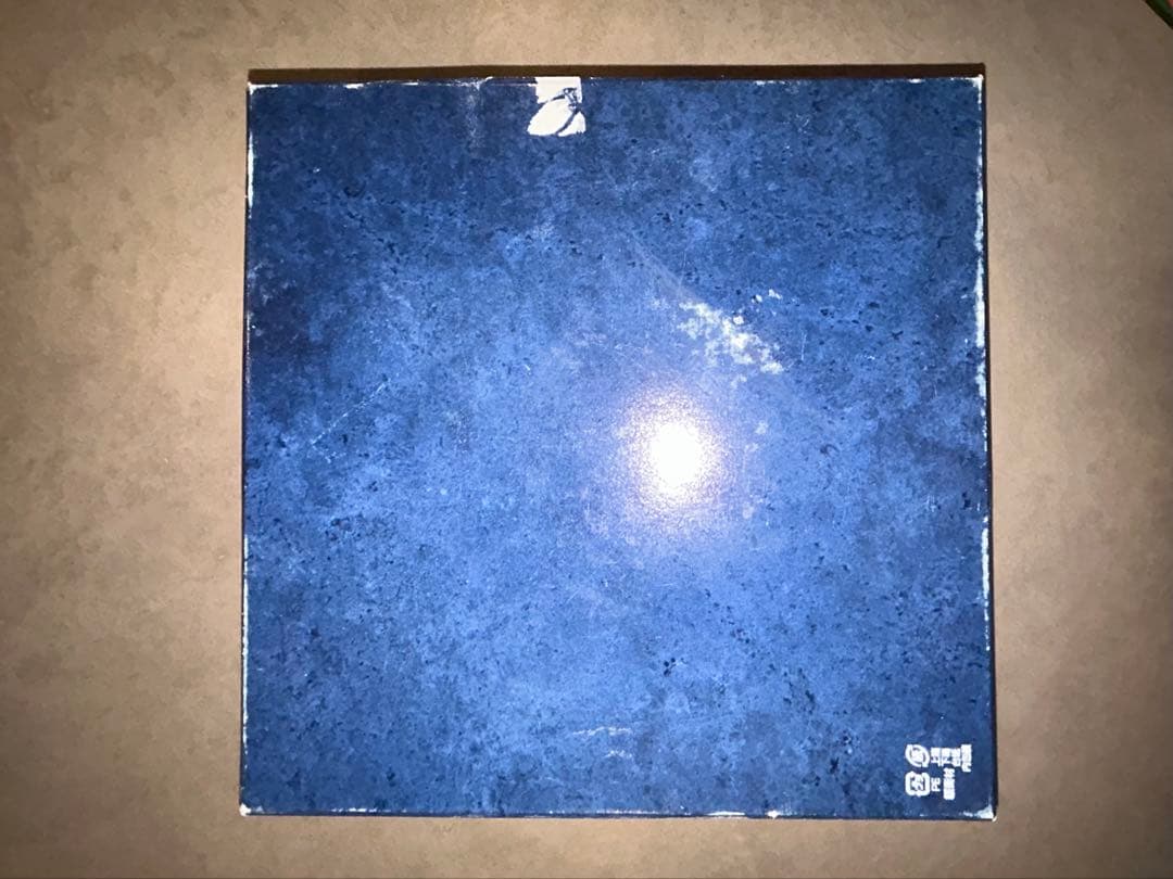   青い花柄 2枚セット 箱テープ剥がれ跡アリ