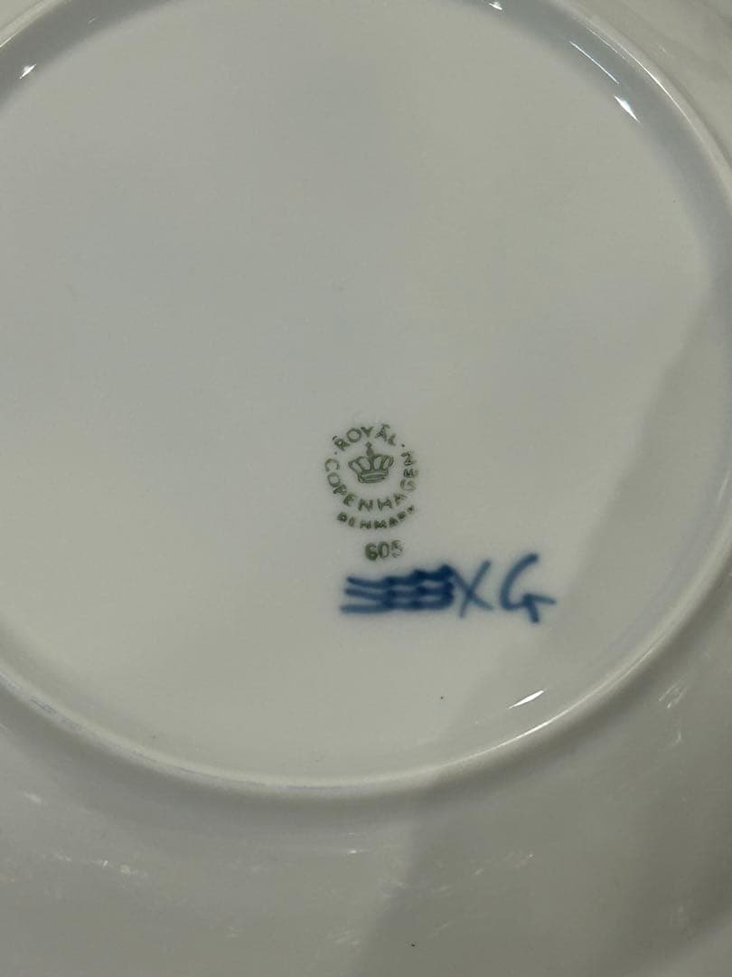   青い花柄 2枚セット 箱テープ剥がれ跡アリ