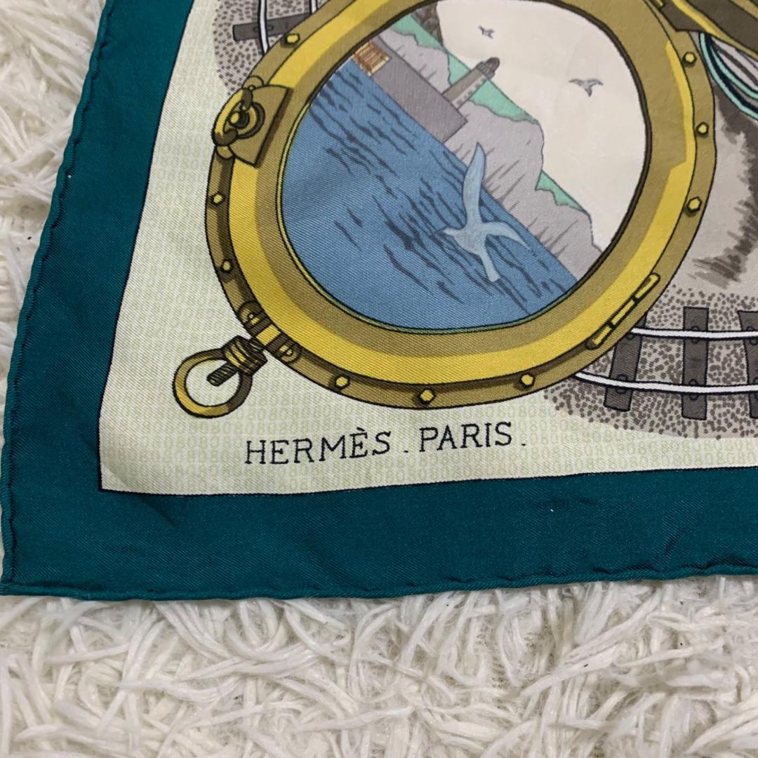 14785✨希少✨エルメス カレ90 L80日間世界一周 スカーフ シルク