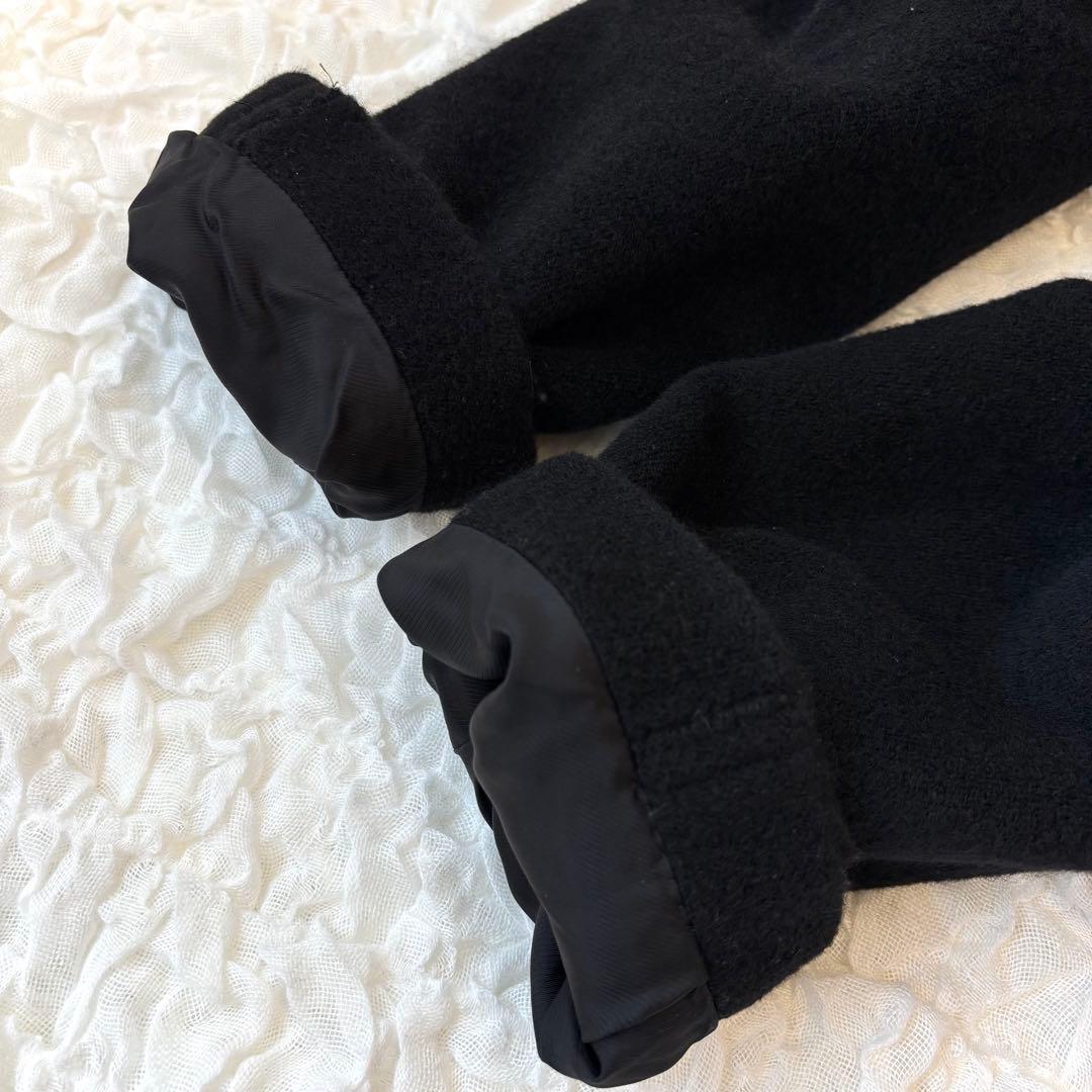 藤井毛織 カシミヤ100% チェスター コート カシミア ロング丈 ブラック 黒