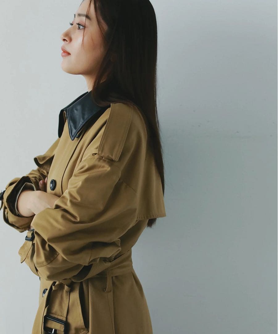 【新品即発送】AJUGA.★2WAYボリュームトレンチコート