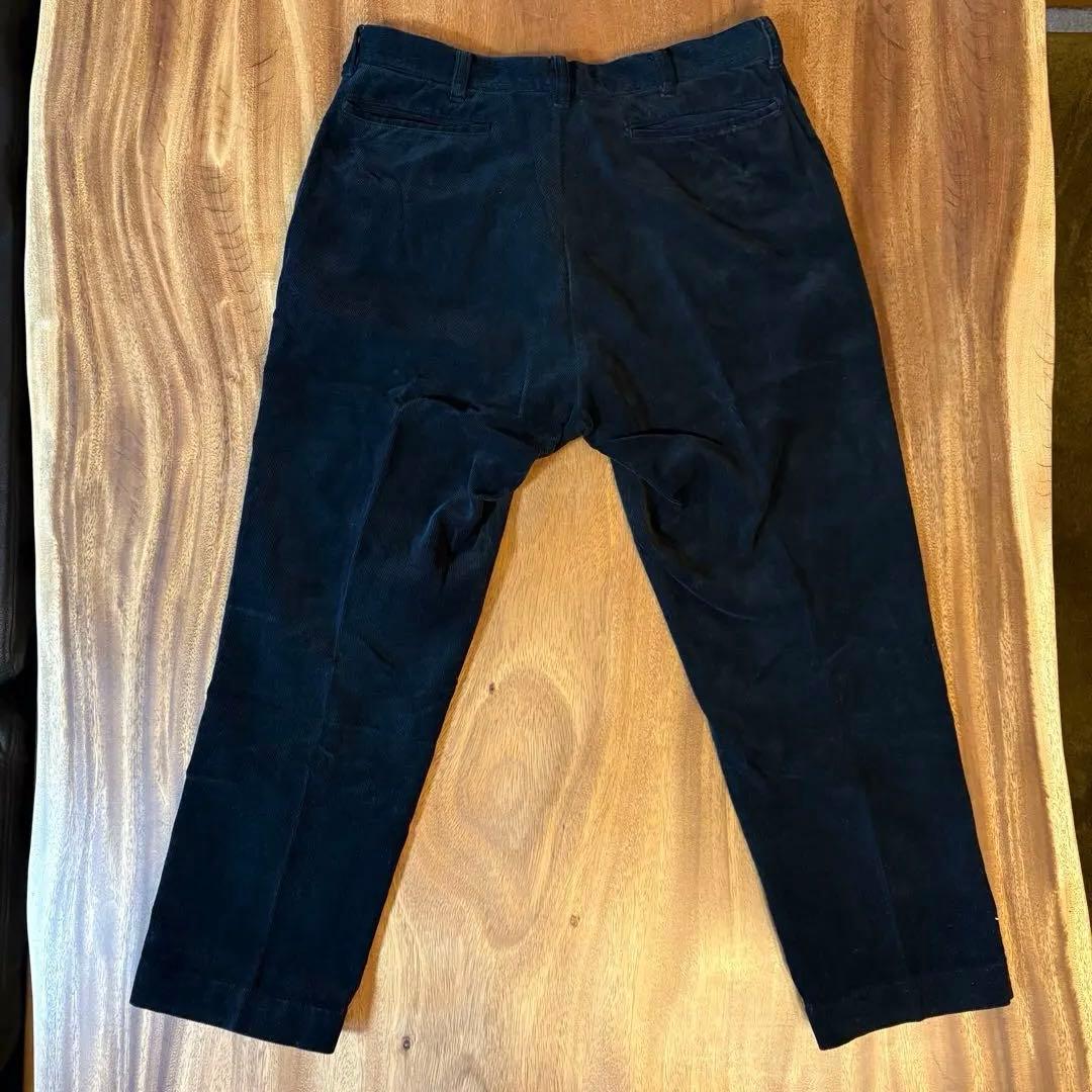 ANATOMICA ブラック コーデュロイ パンツ　サイズ34