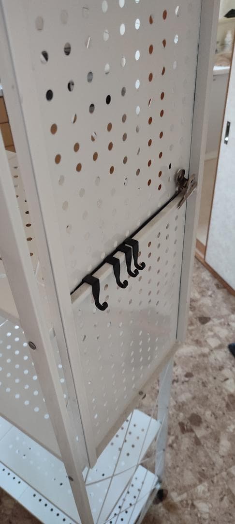 ホワイト 折り畳み可能5段ラック