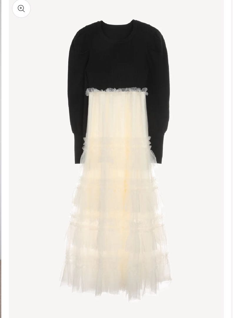 ワンピース acka tulle tiered knit dress