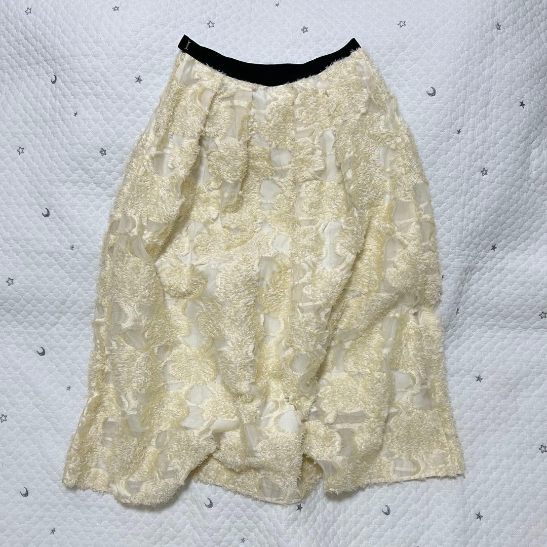 allurevilleアルアバイル　ジャガードスカート　オフホワイト
