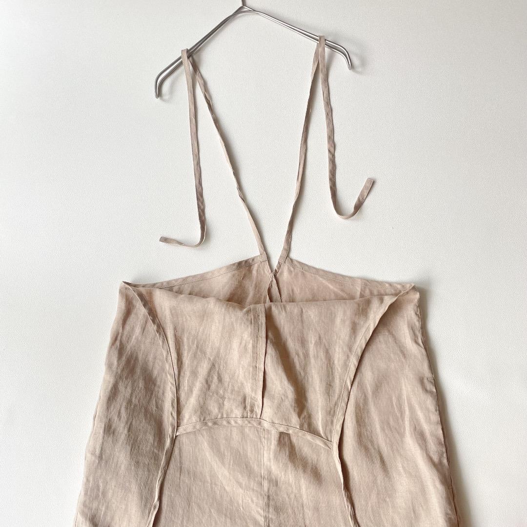 美品　TICCA　ティッカ　麻オーバーオール　リネンサロペット　オールインワン