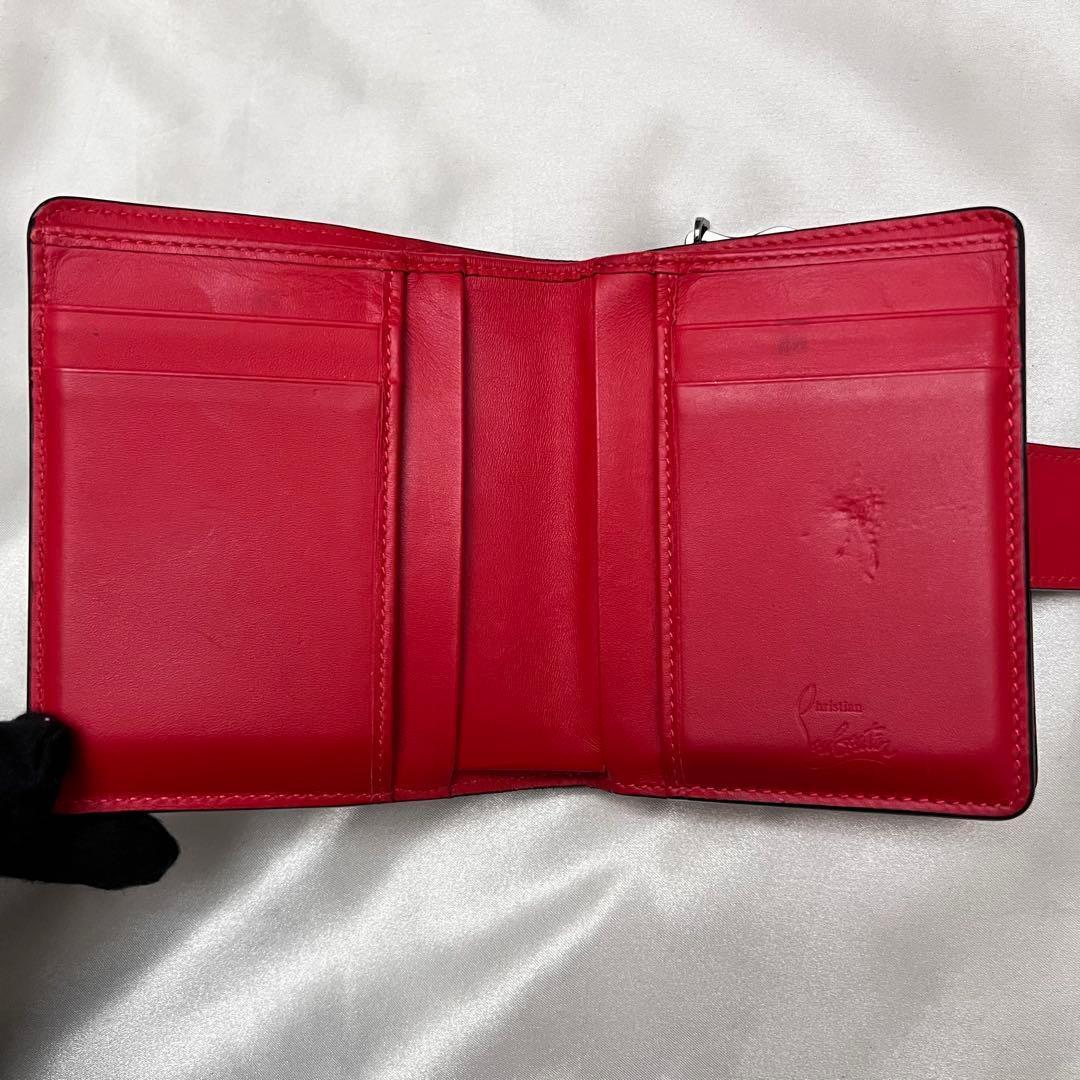◇箱・袋付きレア極美品◇ルブタン　パロマ　折り財布　クロコ型押し×ラバーソール